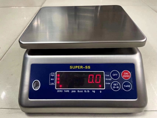 30 kg Super ss Échelle électronique numérique étanche IP68 Échelle numérique de table de pesage en acier inoxydable