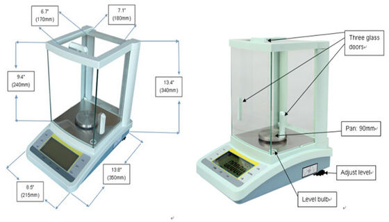 exactitude simple de l'échelle 0.0001g d'équilibre électronique de casserole du laboratoire 220g