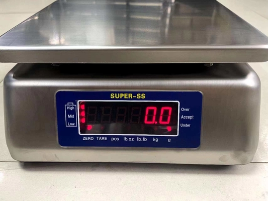 30 kg Super ss Échelle électronique numérique étanche IP68 Échelle numérique de table de pesage en acier inoxydable