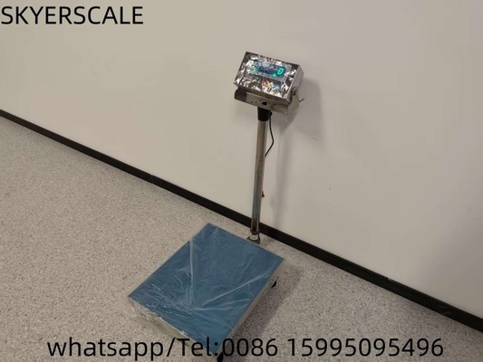 Plateforme de pesage 40x50cm 150kg Échelle en acier inoxydable avec indicateur étanche LED vert
