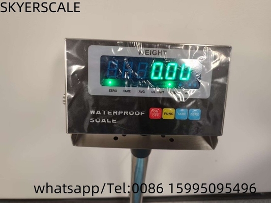 Plateforme de pesage 40x50cm 150kg Échelle en acier inoxydable avec indicateur étanche LED vert
