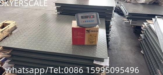 Balance de pesage de plancher de plateforme en acier au carbone 1,22x1,22m 3t avec indicateur de pesage XK315A1X