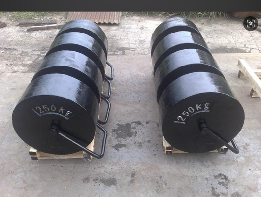 Poids d'essai de 250 kg M1 empilable à la norme OIML Poids d'étalonnage en fonte pour grue