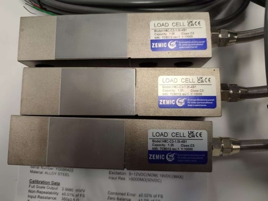 ZEMIC H8C 1 tonne C3 Classe transducteur de cellule de charge de faisceau de cisaillement OIML NETP Capteur de pesée