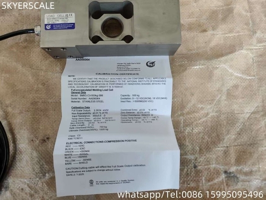 BM6G 500 kg cellule de charge ZEMIC capteur à point unique OIML approuvé pour la balance électronique