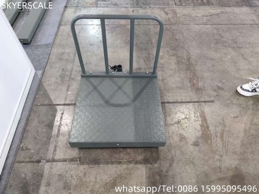 L'acier au carbone numérique 500x500 mm 300 kg échelle de plateforme avec plaque de contrôle et garde-corps