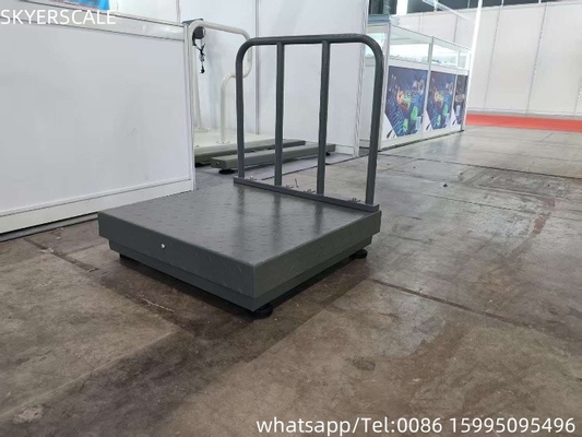 L'acier au carbone numérique 500x500 mm 300 kg échelle de plateforme avec plaque de contrôle et garde-corps