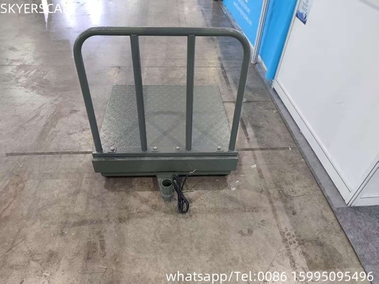 L'acier au carbone numérique 500x500 mm 300 kg échelle de plateforme avec plaque de contrôle et garde-corps