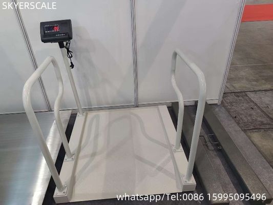 Échelle de fauteuil roulant médical Salle de dialyse de l'hôpital Salle de réadaptation Échelle de poids avec Bluetooth RS232 en option