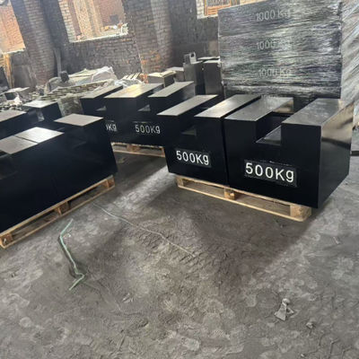 Poids en fer forgé de haute qualité 500 kg 1000 kg 2000 kg Poids en fer forgé plat rectangulaire Noir classe M1 Prix bas