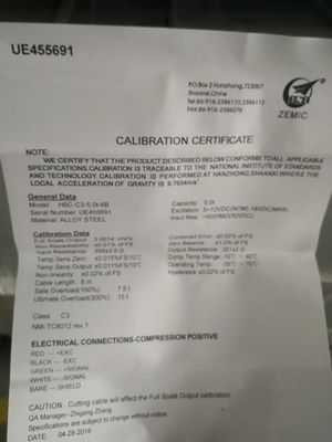 Corrosion de preuve d'huile de capteur de pression de piézoélectrique de machine de poids de la poutre H8C -2t de cisaillement de Zemic anti